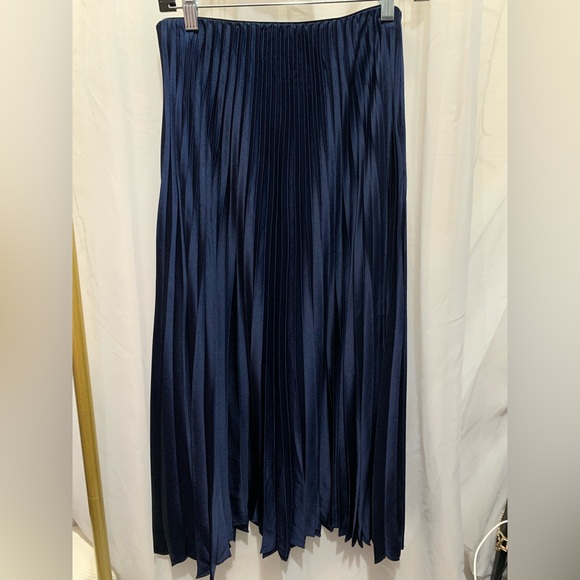 Mango Satin Effect Pleated Midi Skirt - Picture 2 of 5